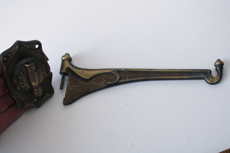 photo of vintage Amerock bronze finish wall mount plant hanger hook, Carriage House line hardware #3