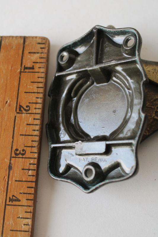 photo of vintage Amerock bronze finish wall mount plant hanger hook, Carriage House line hardware #5