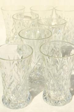 catalog photo of vintage Anchor Hocking Pres-Cut oatmeal pineapple pattern tumblers, EAPC drinking glasses