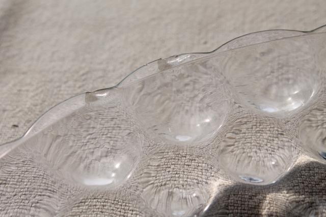 photo of vintage Anchor Hocking bubble pattern clear depression glass dinnerware set for 4 #7