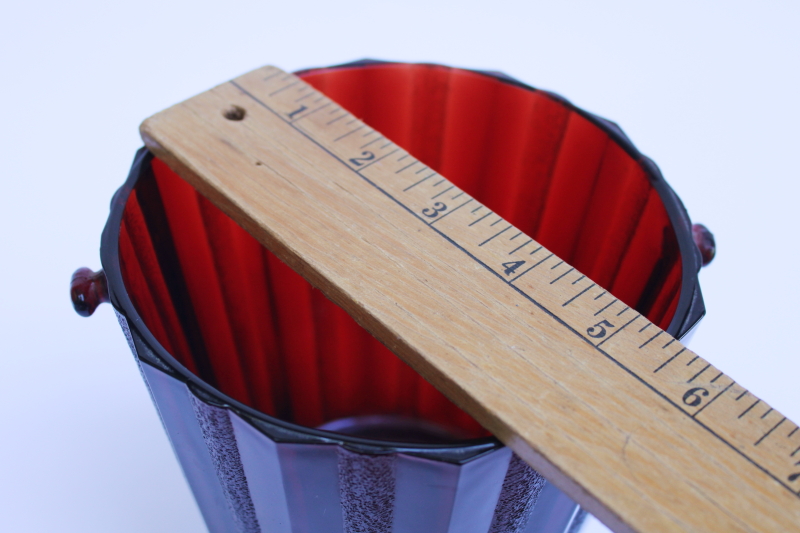 photo of vintage Anchor Hocking royal ruby red glass glass ice bucket  #3