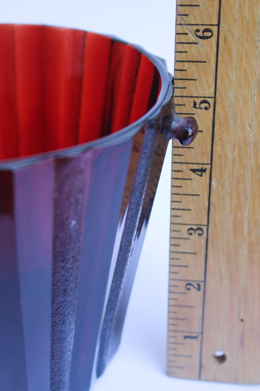 photo of vintage Anchor Hocking royal ruby red glass glass ice bucket  #4