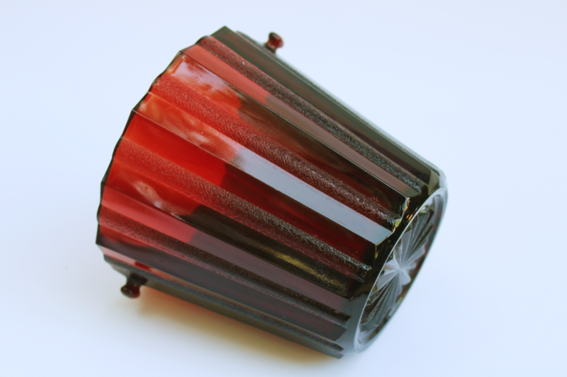photo of vintage Anchor Hocking royal ruby red glass glass ice bucket  #5