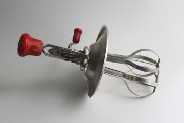 catalog photo of vintage Androck eggbeater rotary mixer fits a 532 quart size Pyrex measure as beater jar 