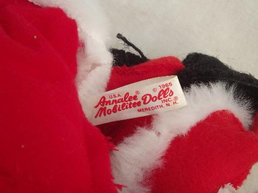 photo of vintage Annalee felt dolls, Santa mouse, Christmas mice & frog ornaments #4