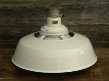 catalog photo of vintage Appleton industrial gas station or barn light w/glass globe