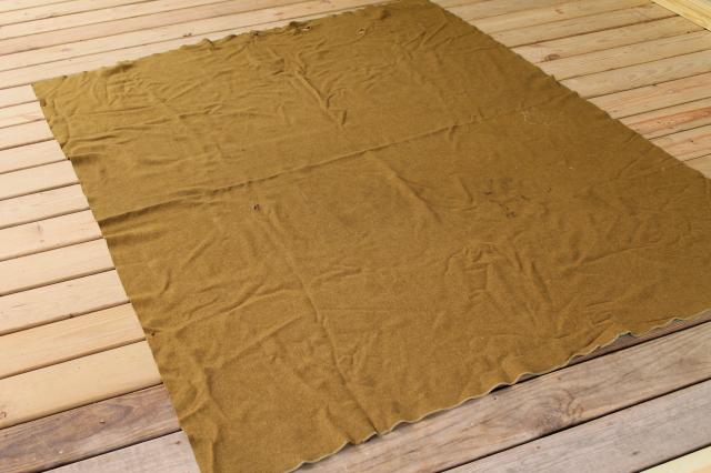 photo of vintage Army blankets lot, old wool blankets for camping, camp blankets  #3