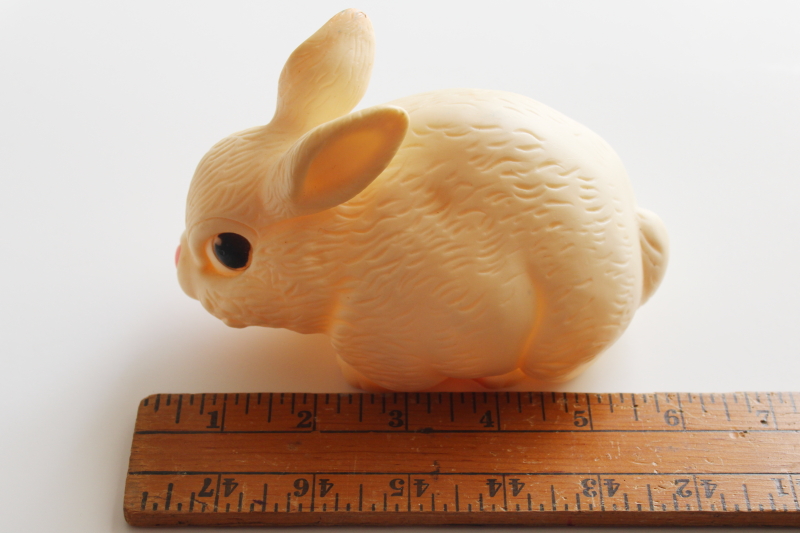 photo of vintage Ashland Rubber squeak toy, baby rabbit w/ working squeaker, Easter bunny #6