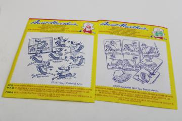 vintage Aunt Martha's iron on embroidery transfers, Colonial girls sunbonnet Sue