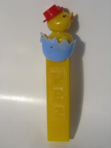 photo of vintage Austria Pez dispenser, Easter chick, no feet #5