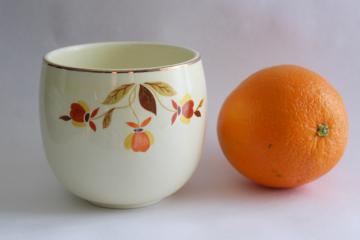 catalog photo of vintage Autumn Leaf Jewel Tea Hall china marmalade pot, jar without lid