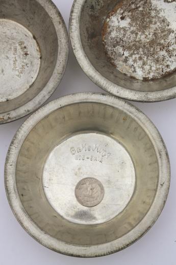 photo of vintage Bake-King mini pie pans set of 6 individual pie dishes for baking small tarts #4