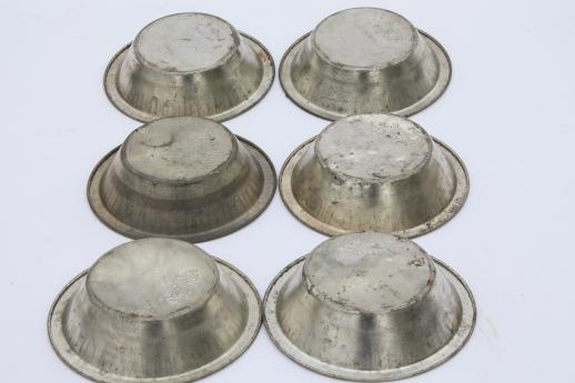 photo of vintage Bake-King mini pie pans set of 6 individual pie dishes for baking small tarts #6