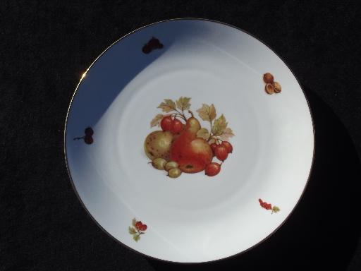 photo of vintage Bareuther Bavaria fruit china, large plates Thanksgiving fall harvest #3