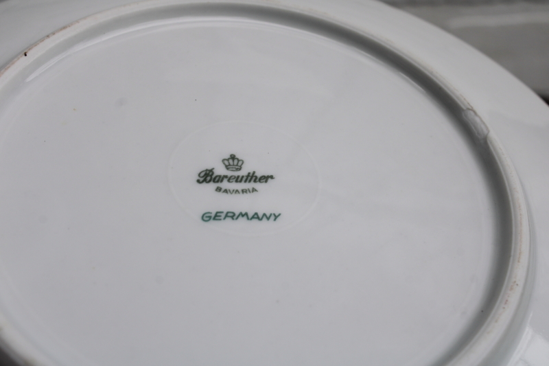photo of vintage Bareuther Germany china plates set of 6, fall fruit & nuts each plate different #2