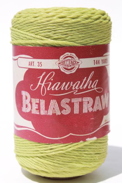 photo of vintage Belastraw raffia straw type yarn, embroidery thread or package tying cord #5