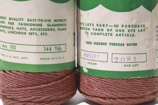 photo of vintage Belastraw raffia straw type yarn, embroidery thread or package tying cord #11