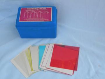 catalog photo of vintage Beseler color filter set for photo darkroom film developing