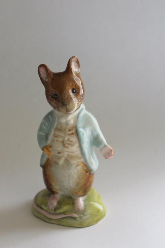 photo of vintage Beswick china Beatrix Potter character Johnny Town Mouse figurine #1