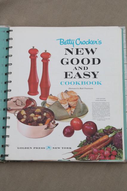 photo of vintage Betty Crocker cookbooks, Cooky book cookies, New Good & Easy recipes 1960s #5