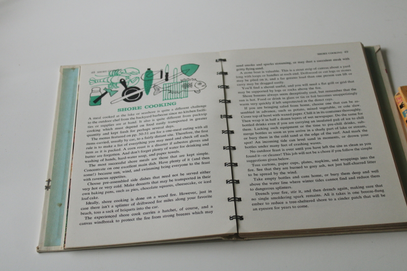 photo of vintage Betty Crocker cookbooks, original 1960s Party Book and Outdoor Cook Book  #6