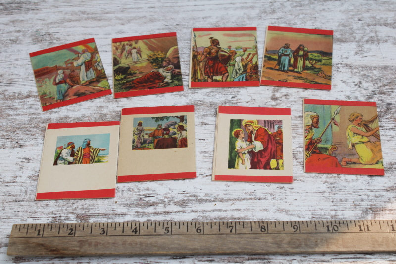 photo of vintage Bible stories mini books, tiny picture booklets for children #5