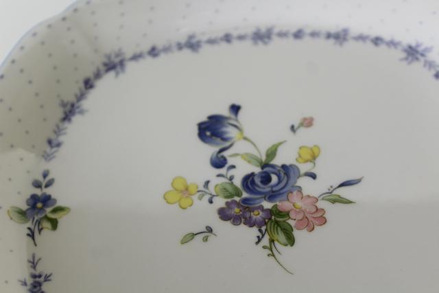 photo of vintage Blue Peony Nikko Japan ceramic tray or square plate w/ handles #3