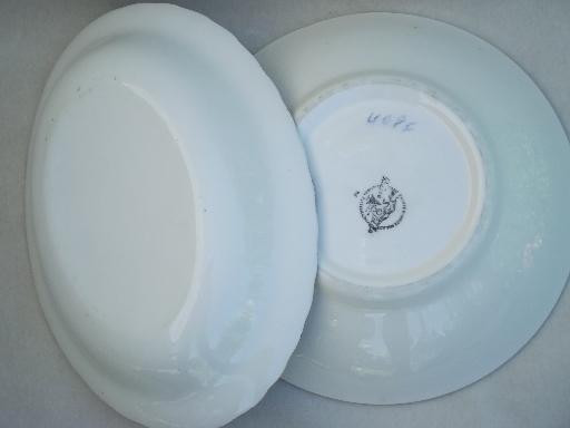 photo of vintage Blue Ridge & other hand-painted pottery serving pieces lot #3