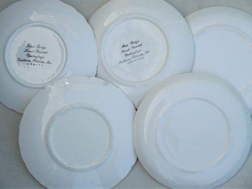 photo of vintage Blue Ridge & other hand-painted pottery small plates & bowls lot #10