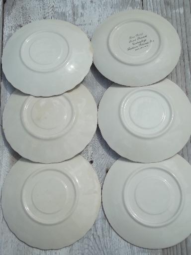 photo of vintage Blue Ridge & other painted pottery saucer plates, assorted patterns #3