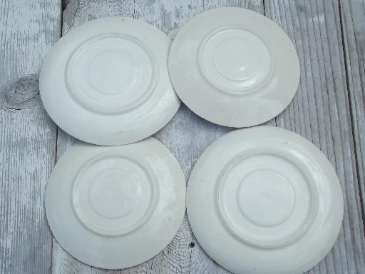 photo of vintage Blue Ridge & other painted pottery saucer plates, assorted patterns #7