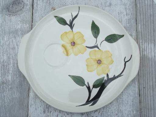 photo of vintage Blue Ridge snack plate, cosmos yellow flower flapper floral?  #1