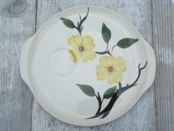 catalog photo of vintage Blue Ridge snack plate, cosmos yellow flower flapper floral? 