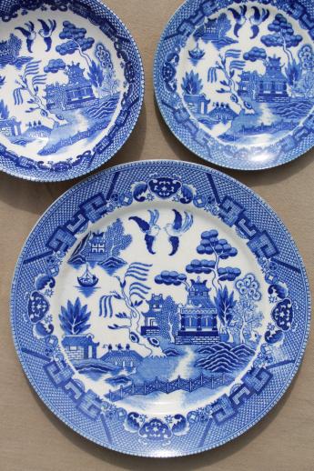 photo of vintage Blue Willow china made in Japan porcelain dishes in original box #5