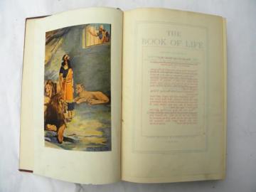 catalog photo of vintage Book of Life, bible prophets w/Daniel and lions art plate 1930