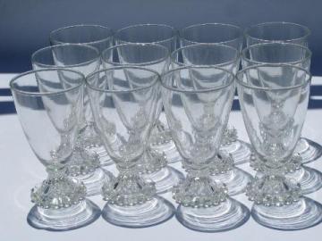 catalog photo of vintage Boopie candlewick beads pattern water glasses, set of 12