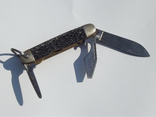 photo of vintage Boy Scouts folding blades pocket knife Cub Scouts emblem #2