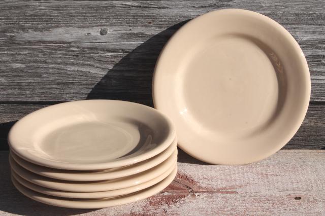 photo of vintage Buffalo china adobe cafe tan ironstone restaurant ware diner plates #2