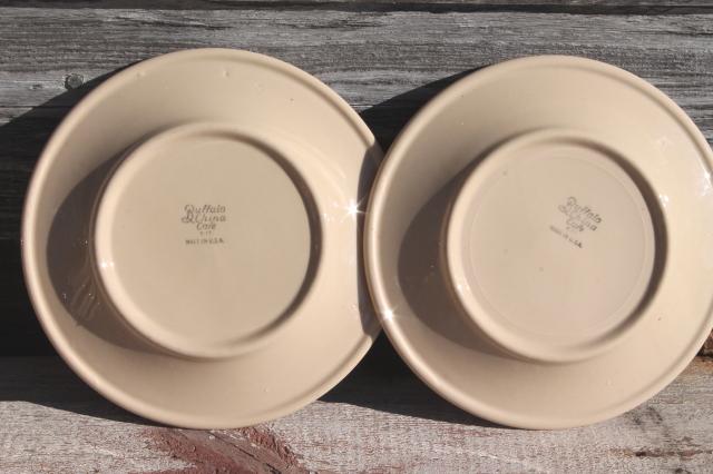 photo of vintage Buffalo china adobe cafe tan ironstone restaurant ware diner plates #5