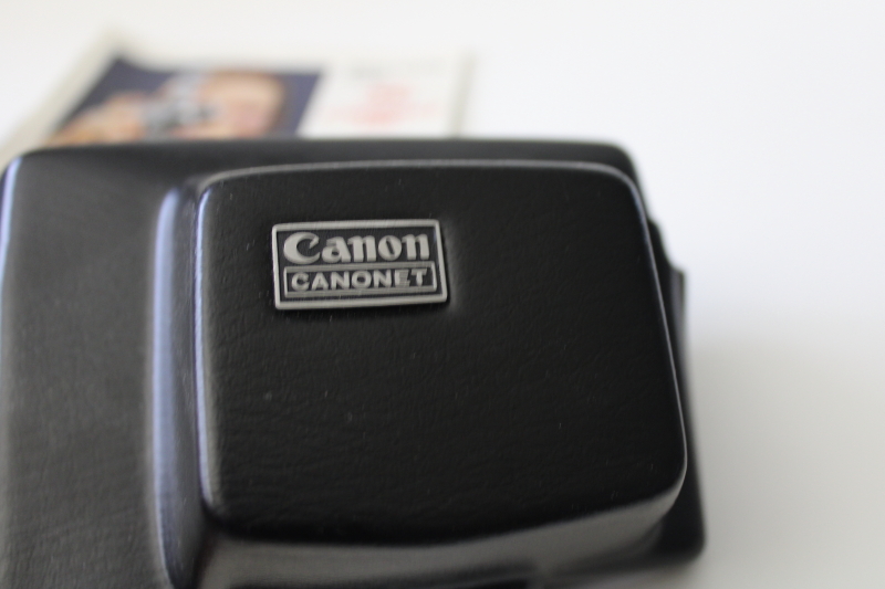 photo of vintage Canon film camera made in Japan, Canonet 28 w/ original manual #11