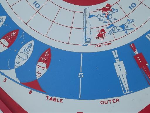 photo of vintage Carrom game board, 70s Munro games litho print gameboard #5