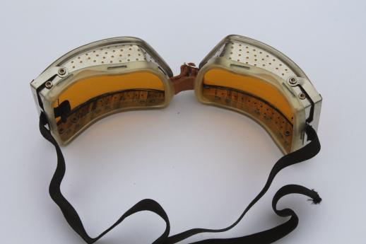 photo of vintage Cesco amber goggles in original box - steampunk workshop, motorcycle / aviator safety glasses  #7