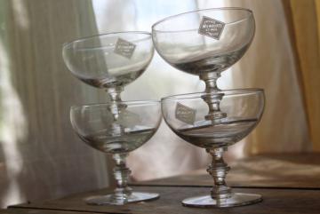 catalog photo of vintage Chicago Milwaukee St Paul Pacific railroad glasses or ice cream dishes