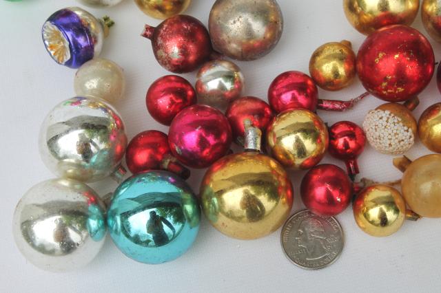 photo of vintage Christmas decorations, holiday ornament floral picks, mercury glass balls for wreaths etc. #2