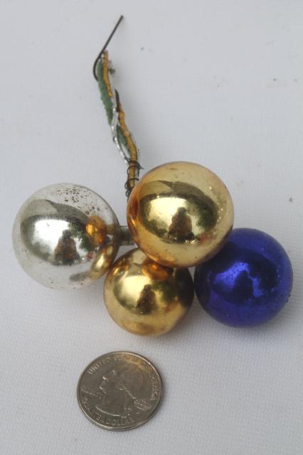 photo of vintage Christmas decorations, holiday ornament floral picks, mercury glass balls for wreaths etc. #7