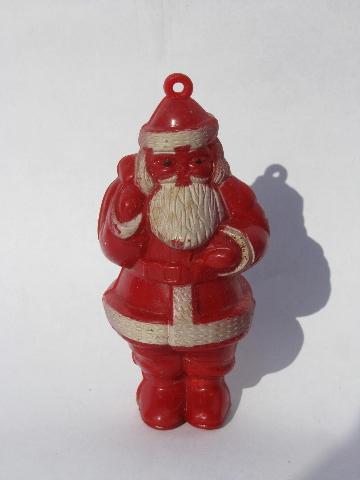 photo of vintage Christmas decorations ornaments lot, Santa & boots candy containers #2