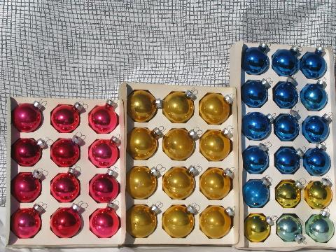 photo of vintage Christmas ornaments, lot mercury glass balls, Shiny Brite etc #8