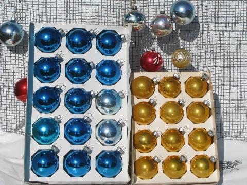 photo of vintage Christmas ornaments, mercury glass balls Shiny Brite, Woolworth's #2