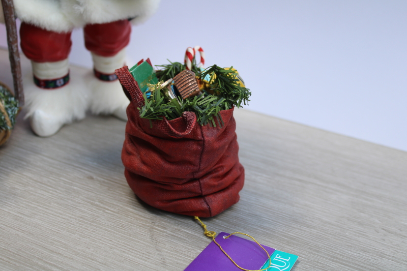 photo of vintage Clothtique Possible Dreams Bringing Home The Tree Santa, St Bernard dog w/ sled  #6