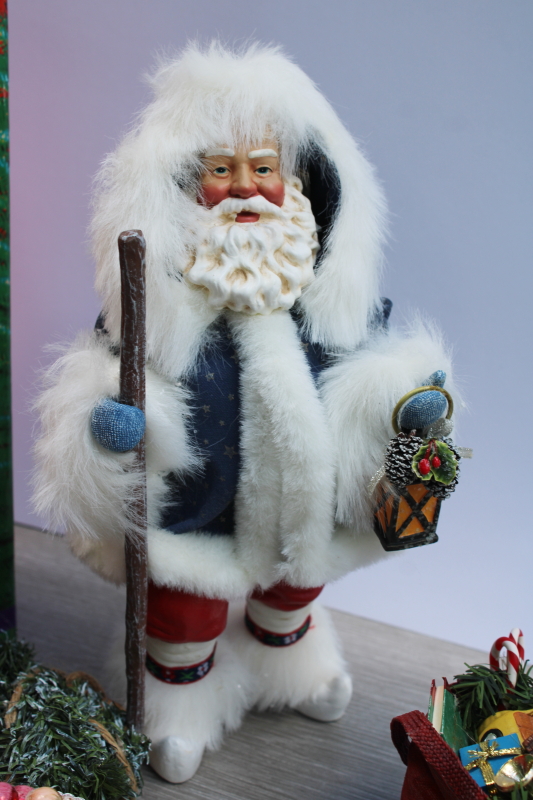 photo of vintage Clothtique Possible Dreams Bringing Home The Tree Santa, St Bernard dog w/ sled  #8